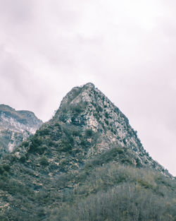 Low angle view of mountain against sky