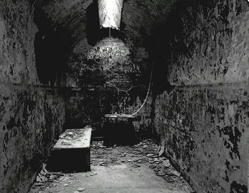 Interior of abandoned building