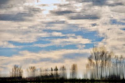 Reflection of clouds in water