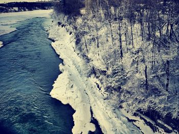 Scenic view of snow covered landscape