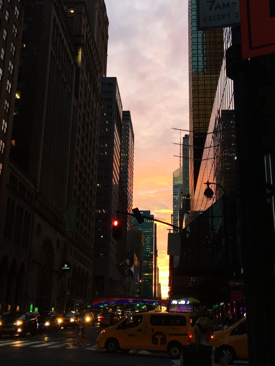 ILLUMINATED CITY DURING SUNSET