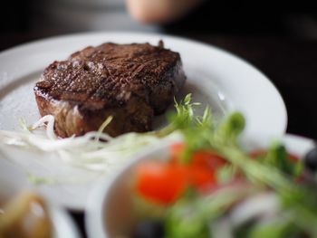 Close-up of served food