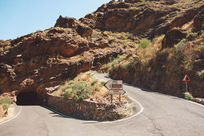 Scenic view of mountains against clear sky
