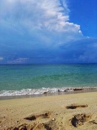 Scenic view of sea against sky