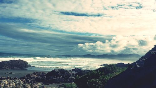 Panoramic view of sea against sky