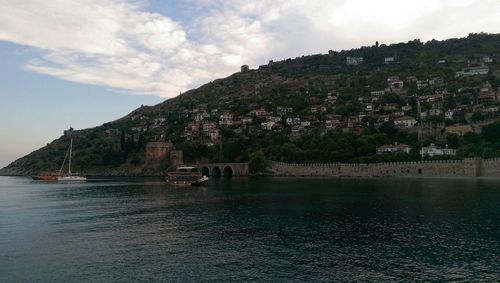 View of boats in sea