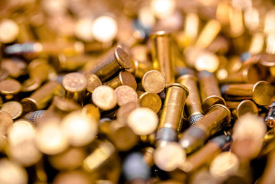 Full frame shot of bullets