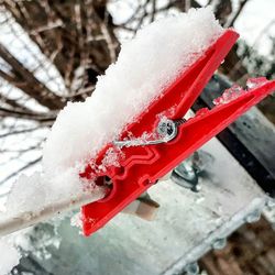 Close-up view of snow