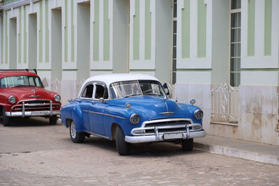 Vintage car on street