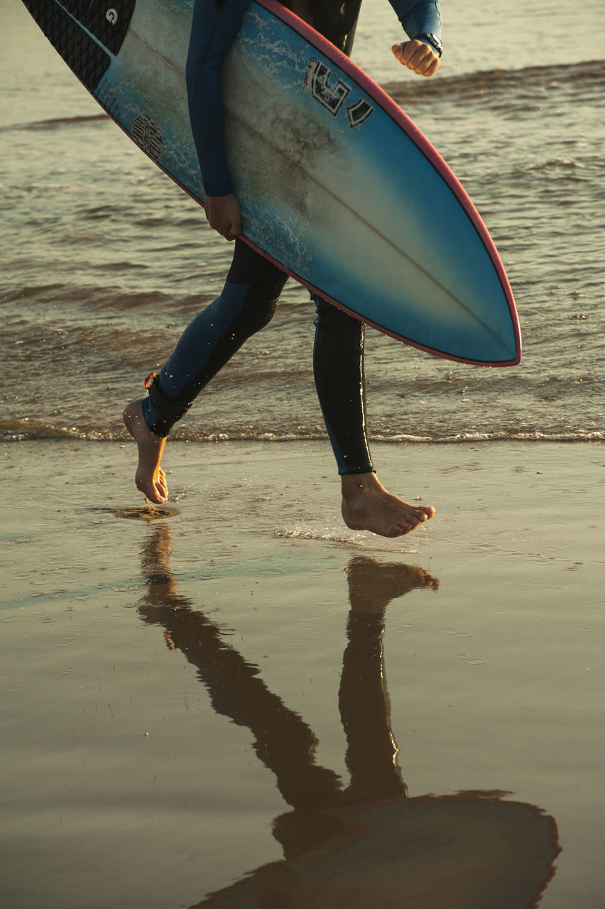 LOW SECTION OF PERSON ON SHORE