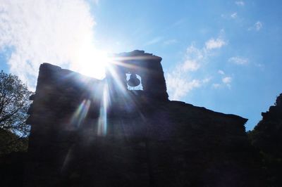 Low angle view of built structure against sky
