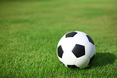 Close-up of ball on field