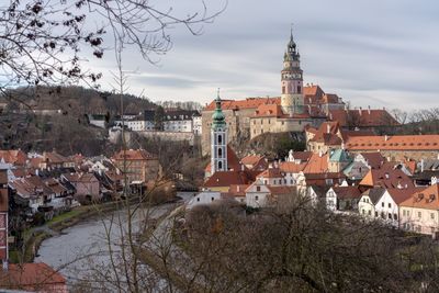 View of buildings in town
