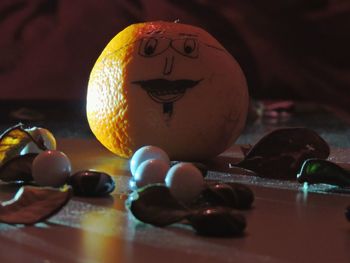 Close-up of halloween pumpkin