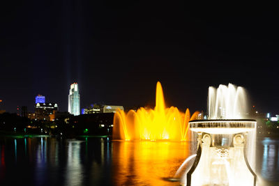 Fountain at night