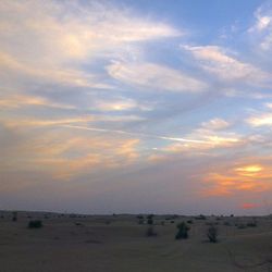 Scenic view of landscape at sunset