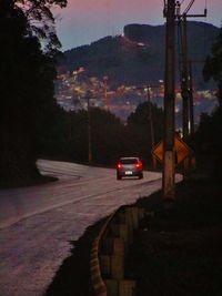 Car on street at night