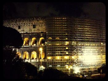 Exterior of building at night