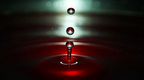 Close-up of splashing water drops