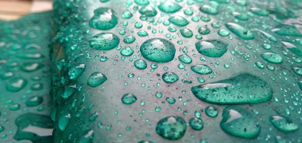 Close-up of raindrops on glass