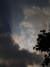 Low angle view of cloudy sky