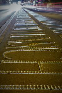 Surface level of road in city