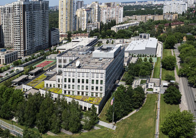 Aerial view of u.s. embassy, kyiv, ukraine