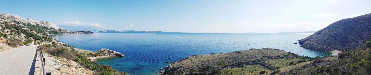 Panoramic view of sea against sky