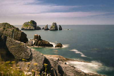 Panoramic view of sea against sky