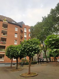 View of city street against sky