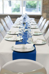 High angle view of food on table