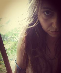 Close-up portrait of young woman