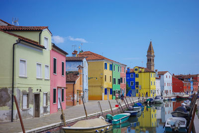 Boats in city