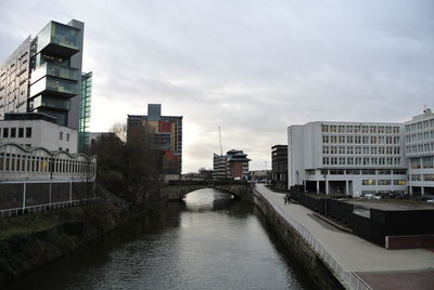 View of canal along buildings