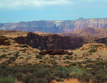 Rock formations in a desert