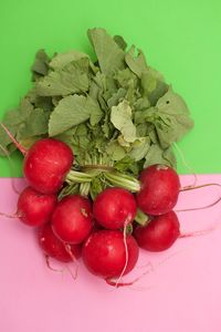 Close-up of cherries on table