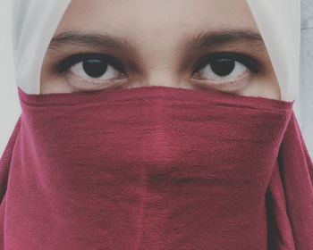 Close-up portrait of a beautiful young woman