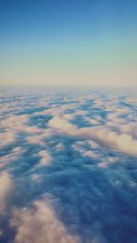 Scenic view of cloudy sky at sunset