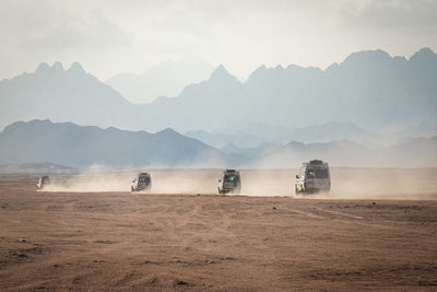 Scenic view of desert against sky