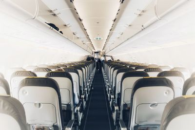 Interior of airplane