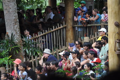 Group of people sitting outdoors