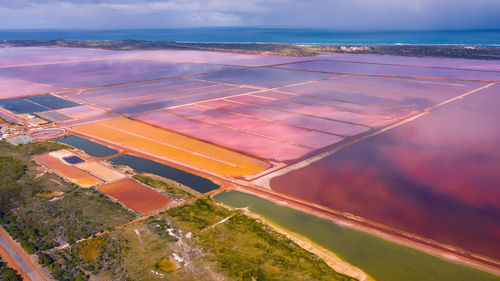 Hutt lagoon in port gregory, western australia. 