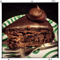 Close-up of dessert on table