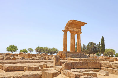 Old ruins of temple against sky