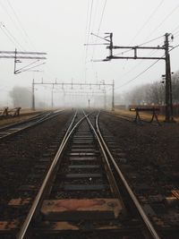 Railway tracks against sky