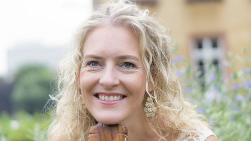 Portrait of smiling young woman