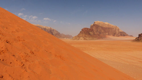 Scenic view of desert against sky
