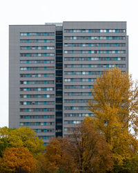 Low angle view of modern building against sky