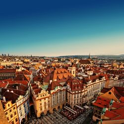 High angle view of cityscape