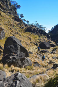 The peak area of the crater of mount sumbing, central java